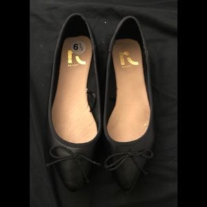 Black slip on flats